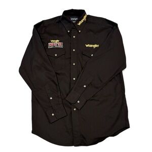 Wrangler NFR  Las Vegas black button down shirt medium